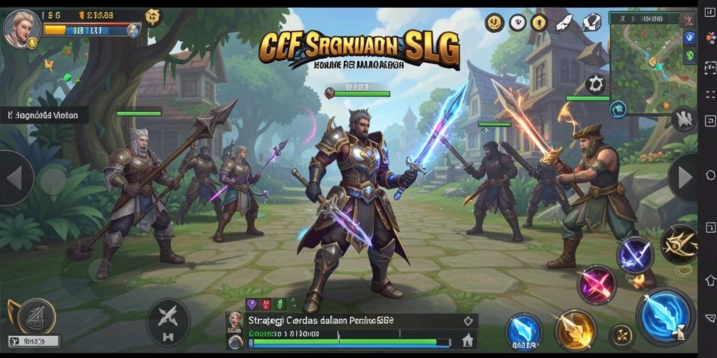 Screenshot menampilkan aksi dan strategi dalam gameplay SLG 6CF.