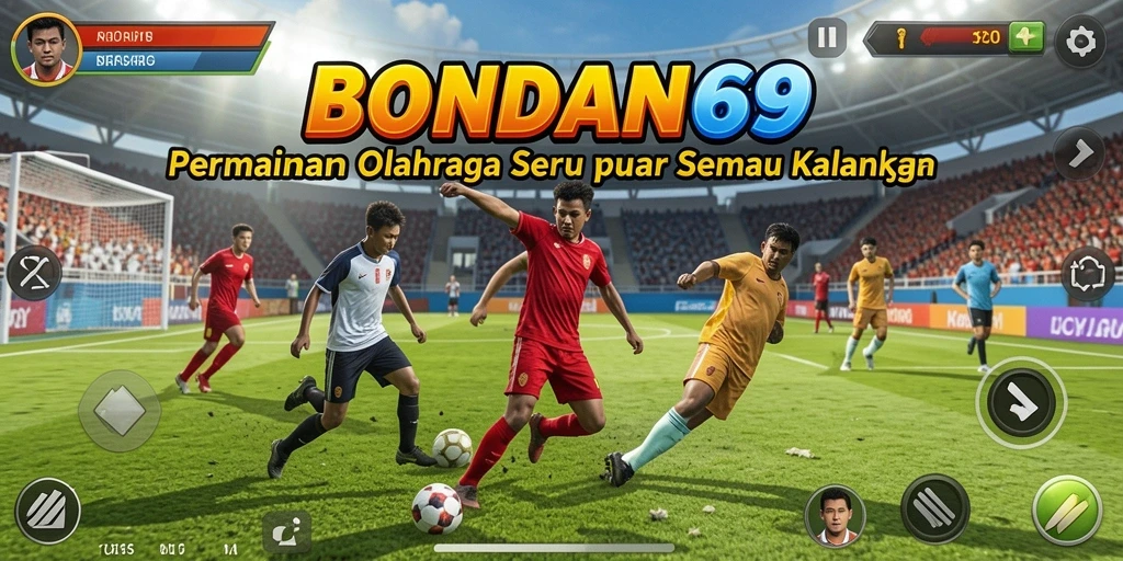 Tampilan gameplay BONDAN69 yang penuh aksi olahraga.