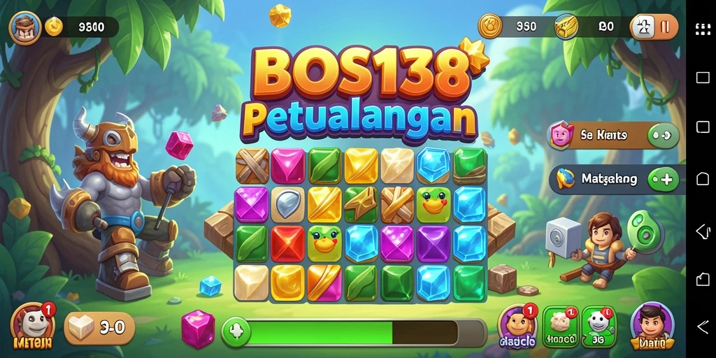 Gameplay seru BOS138 dengan berbagai macam tantangan Match-3.