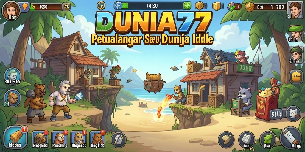 Tampilan gameplay seru dari DUNIA77 yang membuat ketagihan.