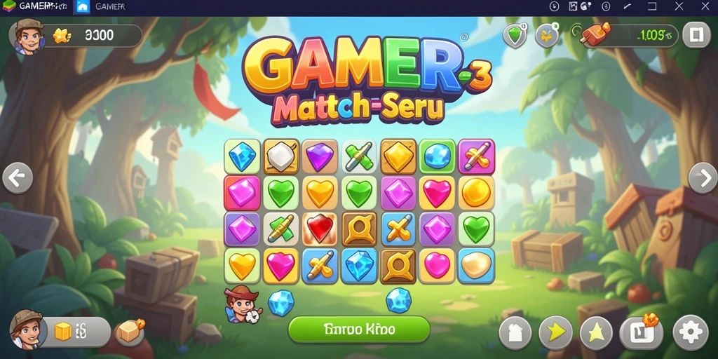 Tampilkan gameplay seru dari GAMERP dalam aksi Match-3.