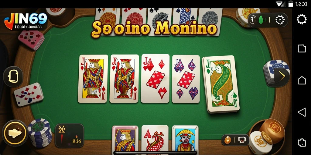 Screenshot gameplay <strong>JIN69</strong> yang menunjukkan keseruan permainan domino.