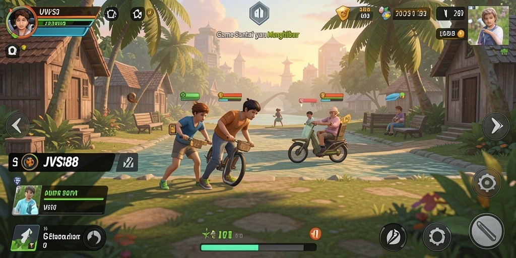 Tampilan gameplay JVS88 yang penuh warna dan seru.