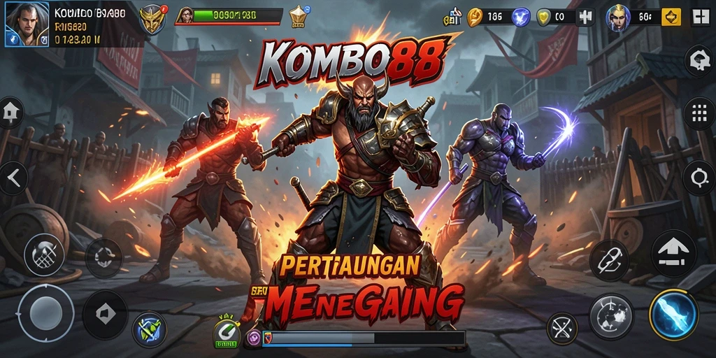 Gameplay mendebarkan dari KOMBO88 dengan aksi Fighting intens.