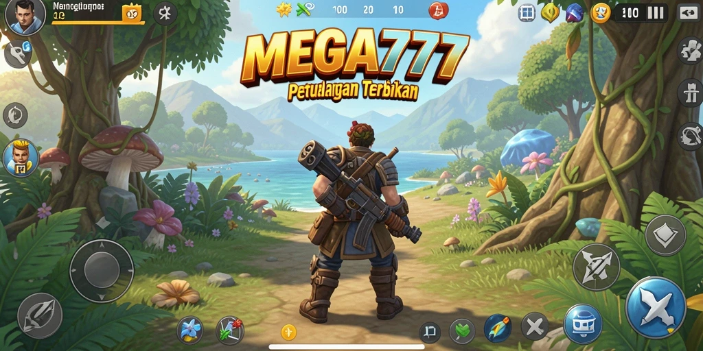 Screenshot menunjukkan gameplay MEGA777 yang seru di dunia terbuka.
