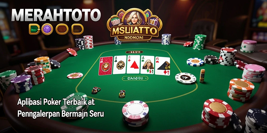 Tampilan gameplay dan atmosfer poker yang mendebarkan di MERAHTOTO.
