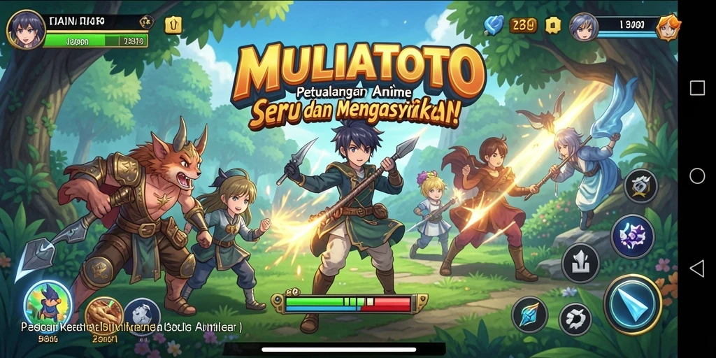 Tangkapan layar dari gameplay seru di MULIATOTO