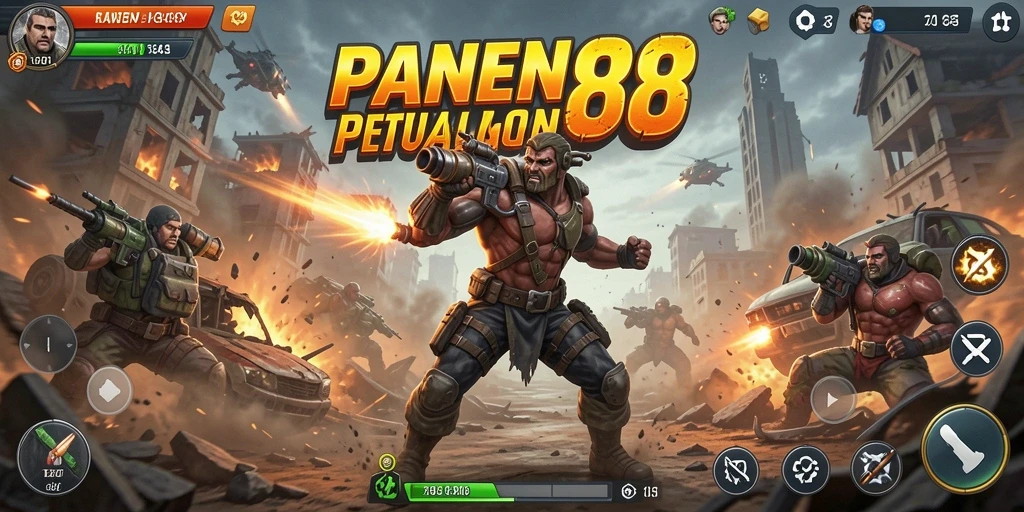 Screenshot gameplay menunjukkan aksi seru dan teknik bertarung yang dinamis.