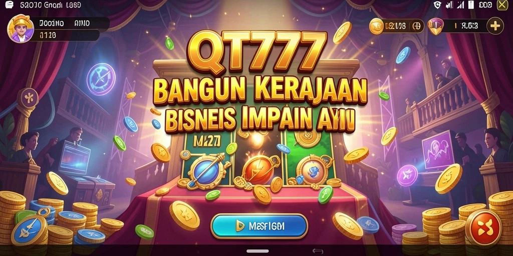 Tampilan gameplay QT777 yang menampilkan pengelolaan bisnis Tycoon.