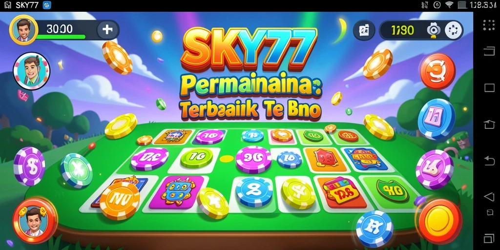 Gameplay seru Bingo di aplikasi SKY77 dengan grafis menarik.