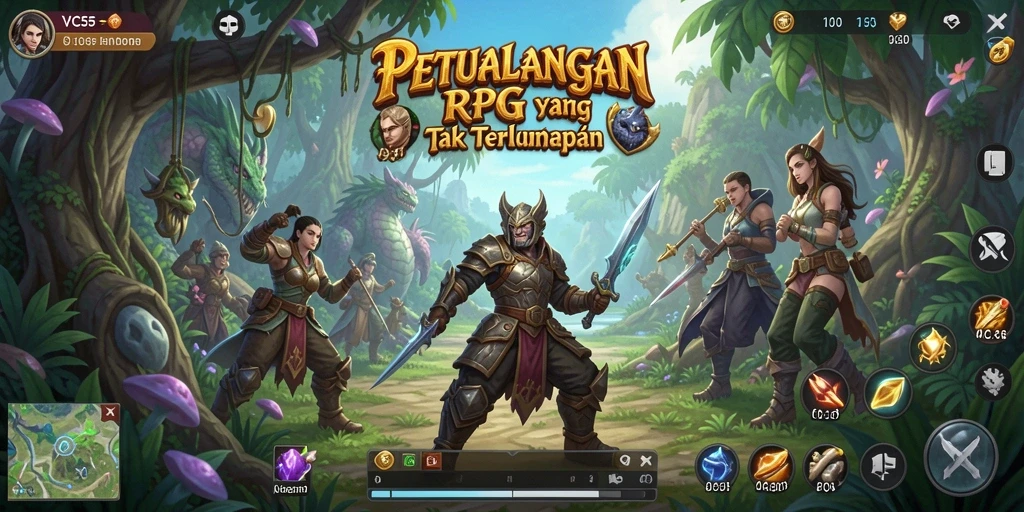 Tampilkan aksi menarik dari gameplay RPG VC55 yang mengesankan.